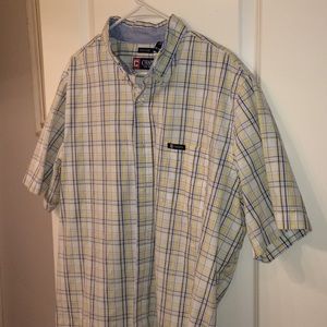 Chaps yellow check shirt short sleeve